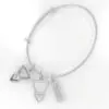 Attract Your Prosperity Bangle Bracelet in Silver