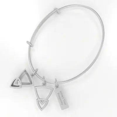 Attract Your Prosperity Bangle Bracelet in Silver