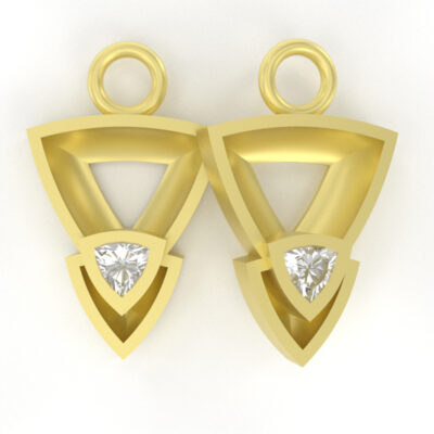 Attract Your Prosperity Earring Dangles in Gold