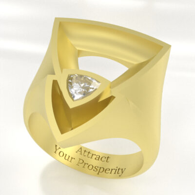 Attract Your Prosperity Ring in Gold - Image 2