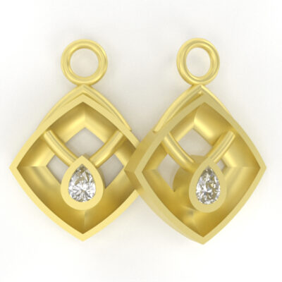 Be Brave Earring Dangles in Gold