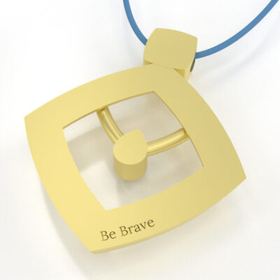 Be Brave Pendant in Gold - Image 4