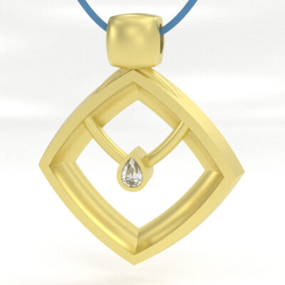 Be Brave Pendant in Gold - Image 2