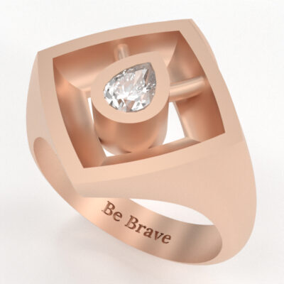 Be Brave Ring in Gold - Image 3