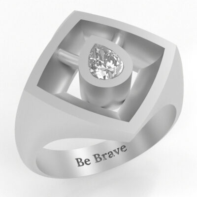 Be Brave Ring in Silver