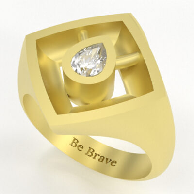 Be Brave Ring in Gold