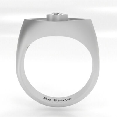 Be Brave Ring in Silver - Image 3