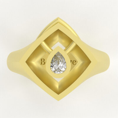 Be Brave Ring in Gold - Image 4