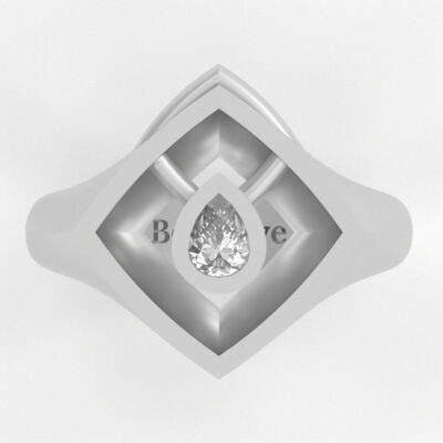 Be Brave Ring in Silver - Image 2