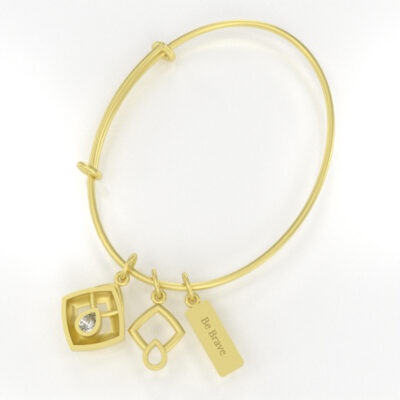 Be Brave Bangle Bracelet in Gold