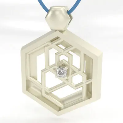 Never Give Up Pendant in Gold - Image 2