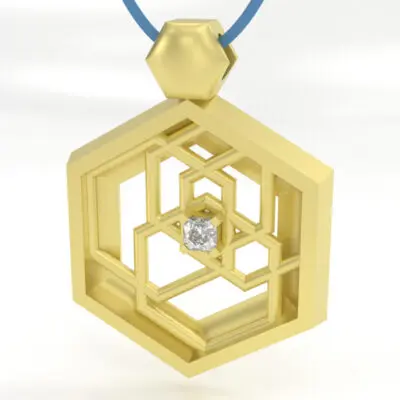 Never Give Up Pendant in Gold
