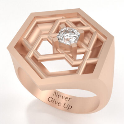 Never Give Up Ring in Gold - Image 3