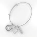 You're Safe Bangle Bracelet in Silver