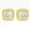 Cushion Diamond Stud Earrings in Gold