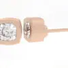 Cushion Diamond Stud Earrings in Gold - Image 4