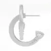 Trillion Diamond Hoop Earrings in Silver